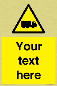Custom Lorry Hazard Sign